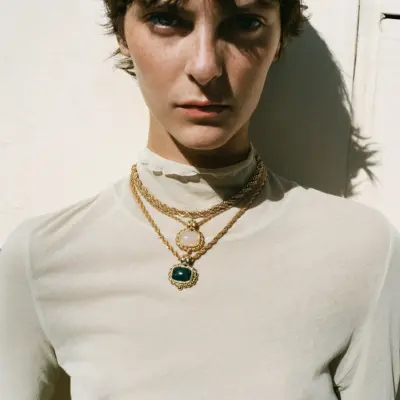 Collier Amarante doré - Jaspe verte