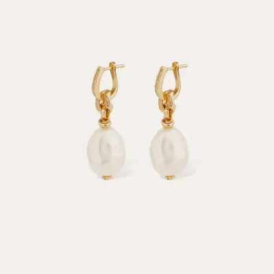 Boucles d'oreilles Hina Biwa petit modèle dorées