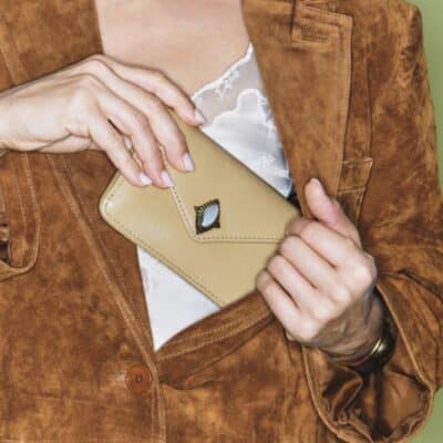 Portefeuille Alex Cuir Off White