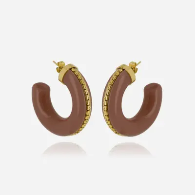 Boucles d'oreilles Zakko chocolat