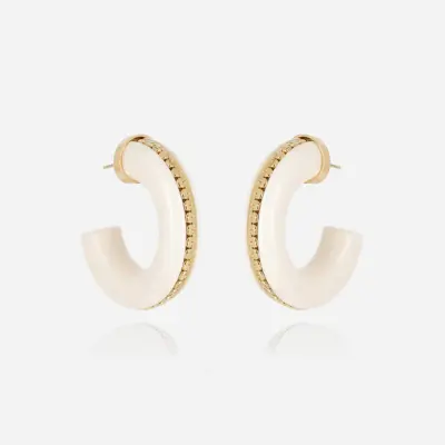 Boucles d'oreilles Zakko ivoire