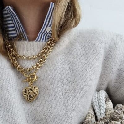 Collier Coracao Liane bicolore