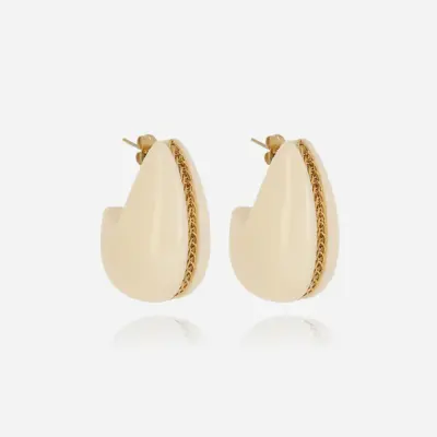 Boucles d'oreilles Dallol ivoire
