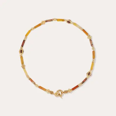 Collier Kali doré - Jaspe Rouge & Jaspe Malinga