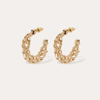 Boucles d'oreilles créoles Fileo petit modèle dorées