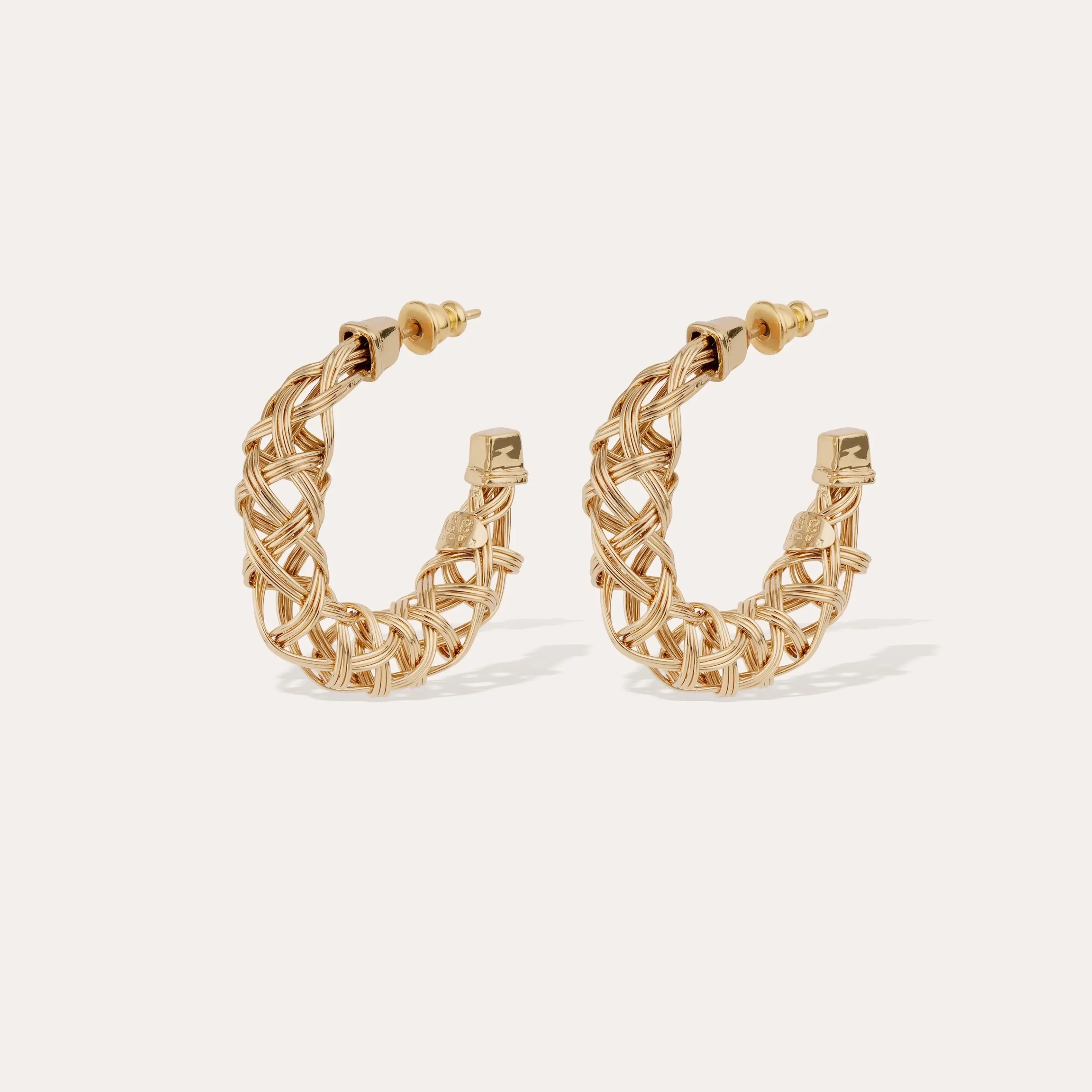 Boucles d’oreilles créoles Fileo petit modèle dorées