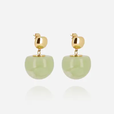 Boucles d'oreilles Rosazia vert pale