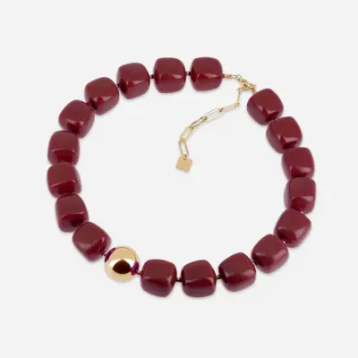 Collier Laïos bordeaux