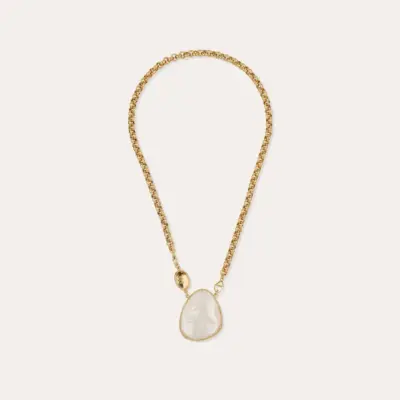 Collier Billy Silia grand modèle - Nacre blanche
