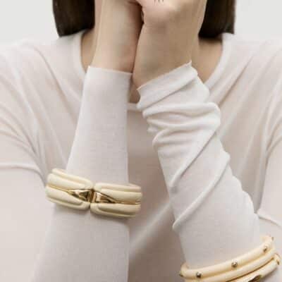 Bracelet Ecume doré Ivoire