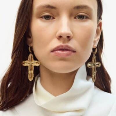Boucles d'oreilles Tao Pax Métal doré