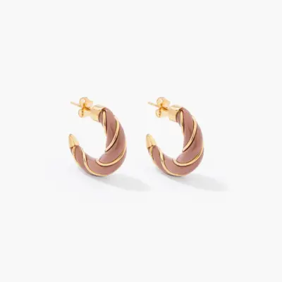 Boucles d'oreilles Diana capuccino