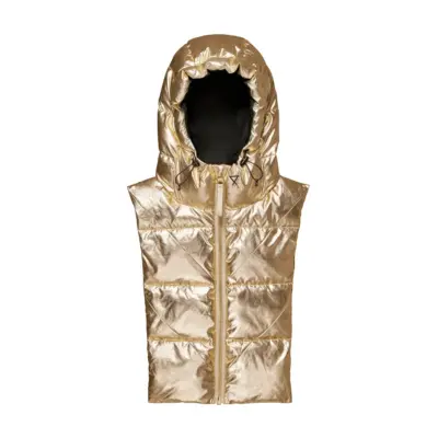 Capuche doudoune dorée et noire