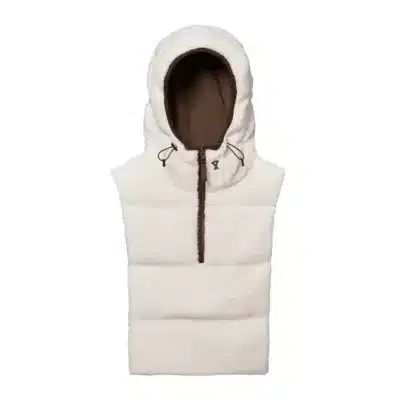 Capuche doudoune sherpa et chocolat