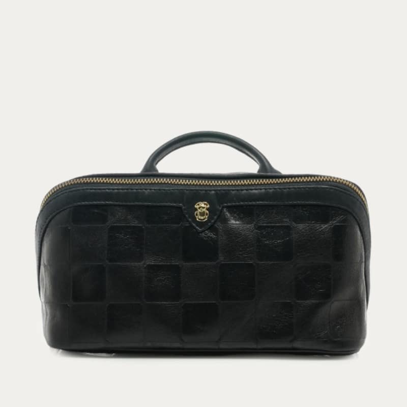 Trousse de Toilette Charlotte Cuir Embossé Check