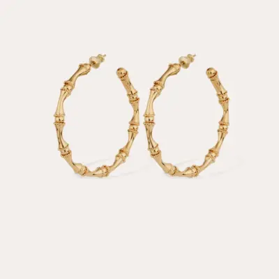 Boucles d'oreilles créoles bambou