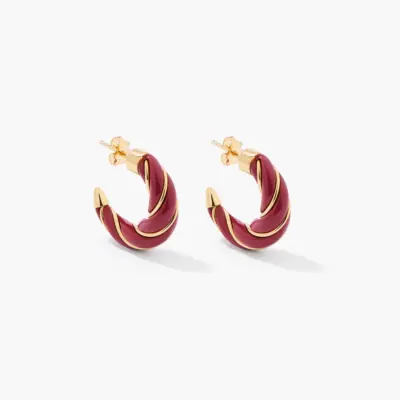 Boucles d'oreilles Diana bordeaux