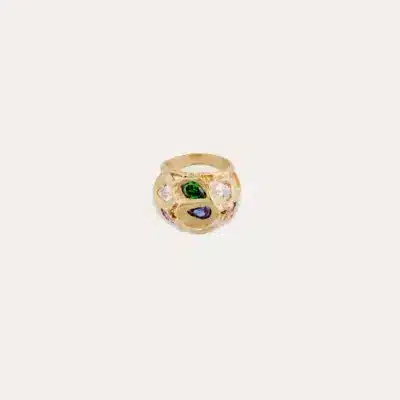 Bague Fragment - Zircone multico Métal doré