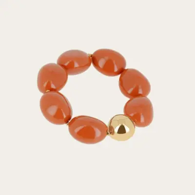 Bracelet Galet orange