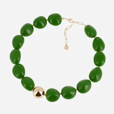Collier Galet vert